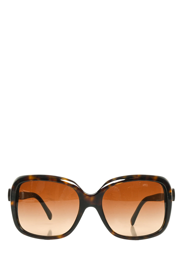 Chanel Tortoiseshell Bow Sunglasses