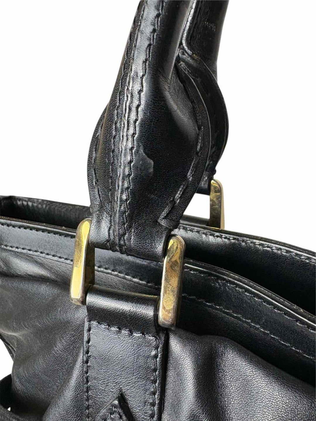 Burberry Black Leather Tote Purse