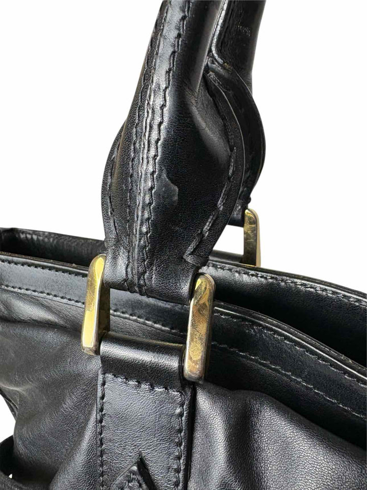 Burberry Black Leather Tote Purse