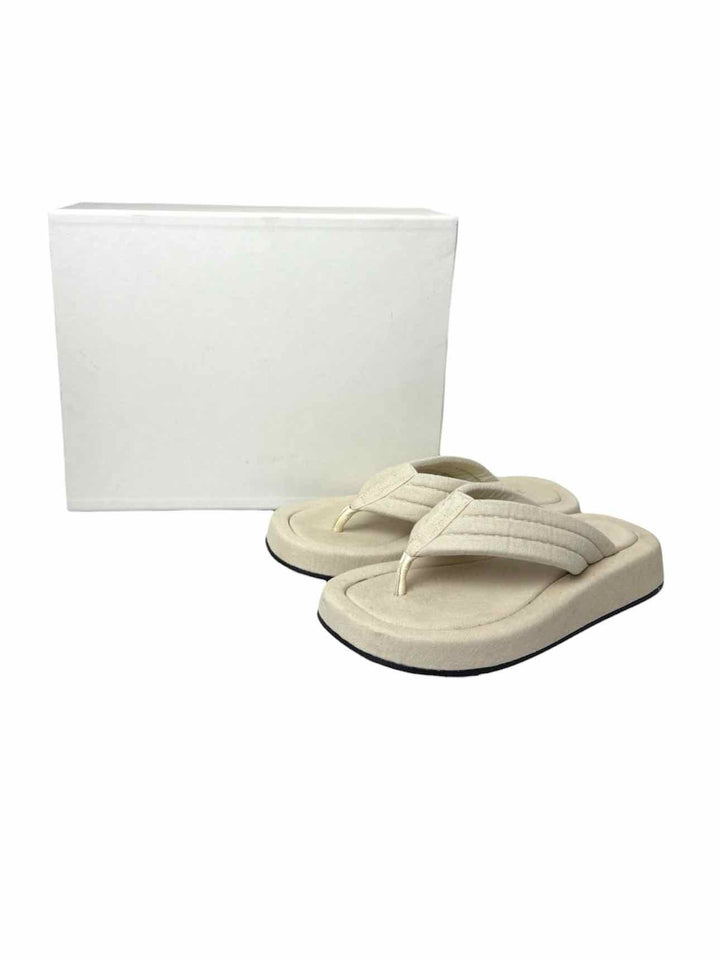 The Row Size 37.5 Ginza Canvas Thong Sandals