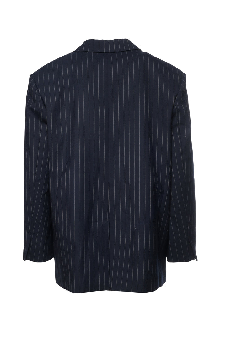 Sandro Size 8 Pinstripe Oversize Blazer
