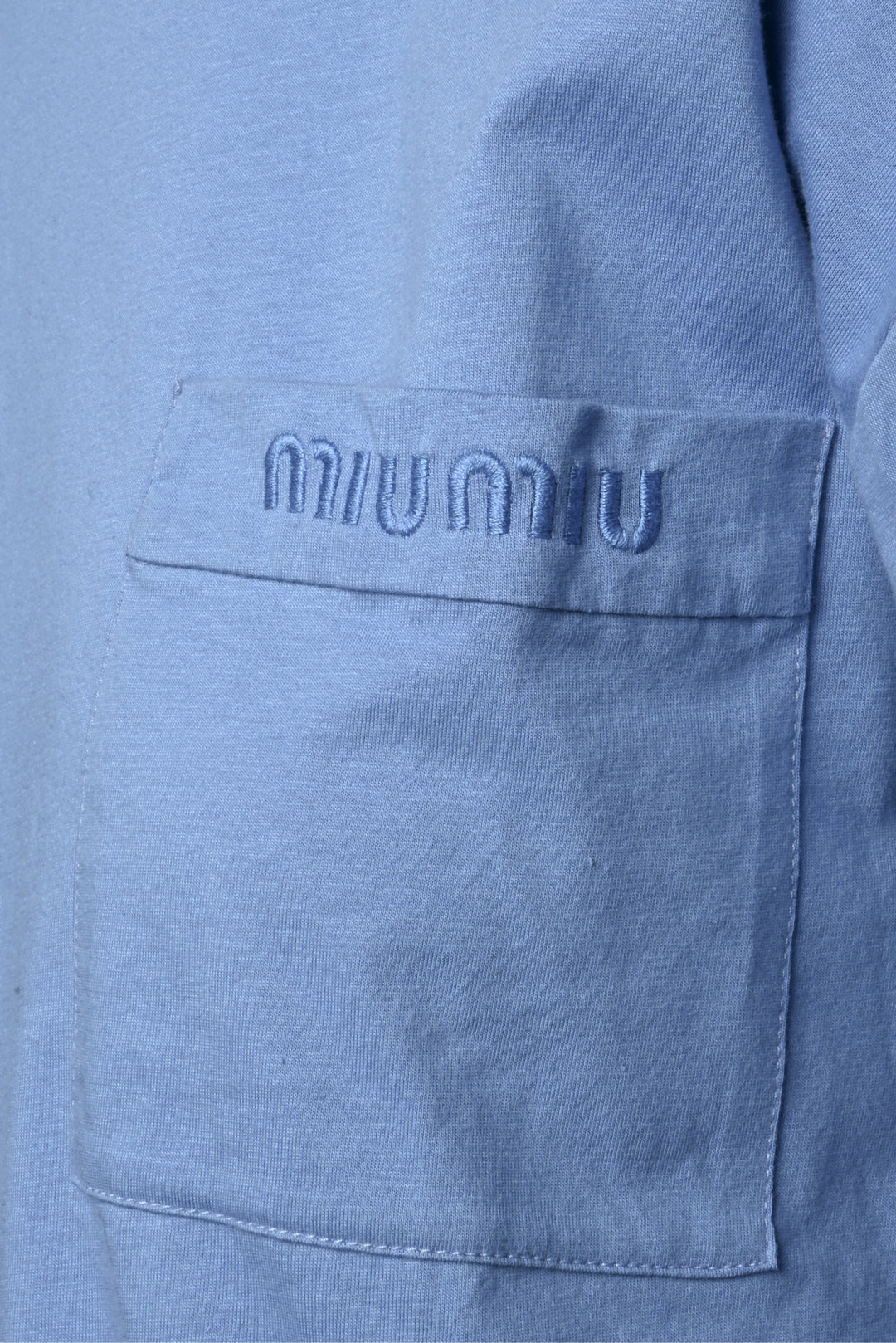 Miu Miu Size XS/S Pocket Embroidered Logo Long Sleeve T-Shirt