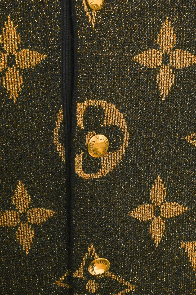 Louis Vuitton Size M Lurex Monogram Pullover Sweater
