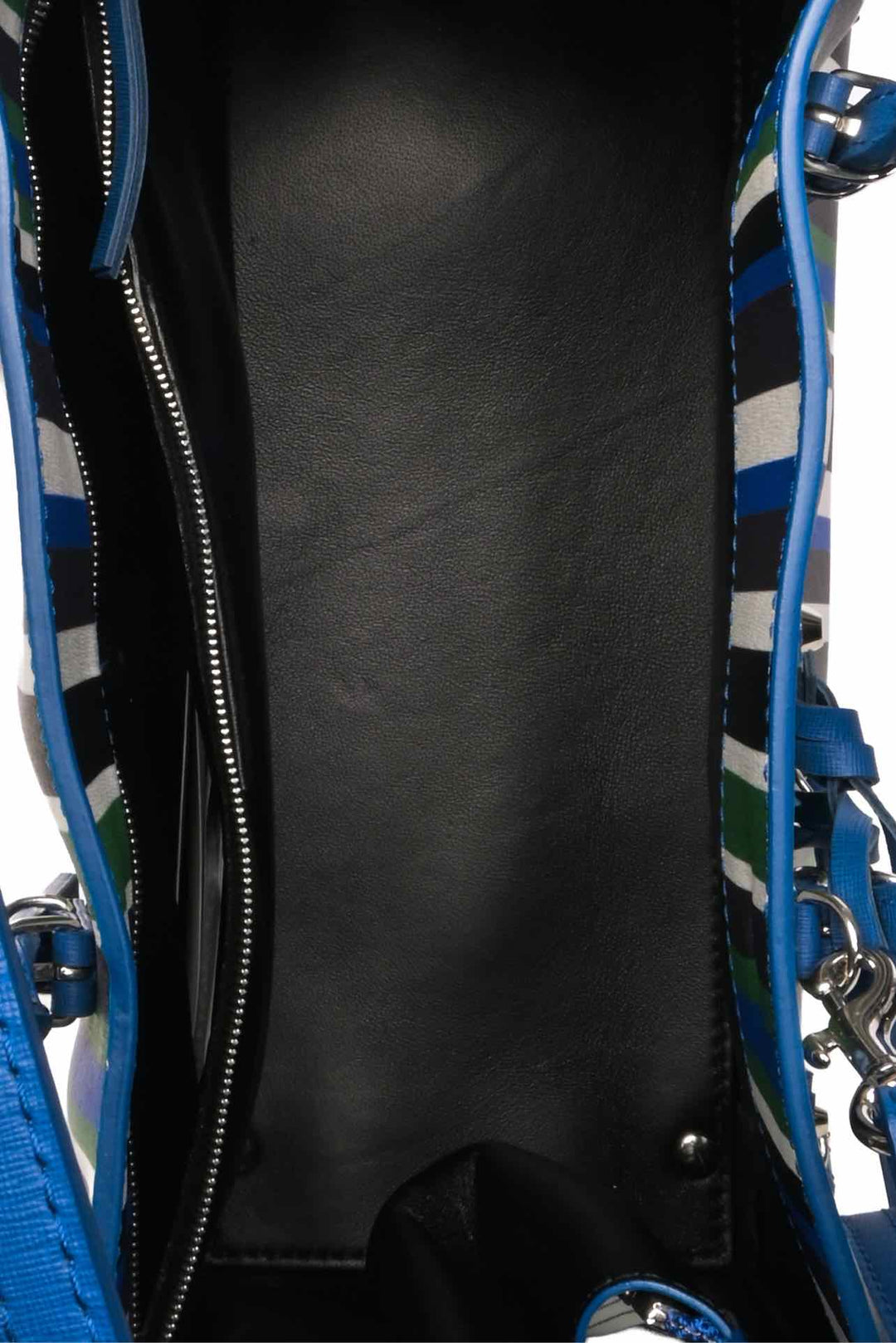 Balenciaga 2017 Striped Papier B4 Zip Around Tote