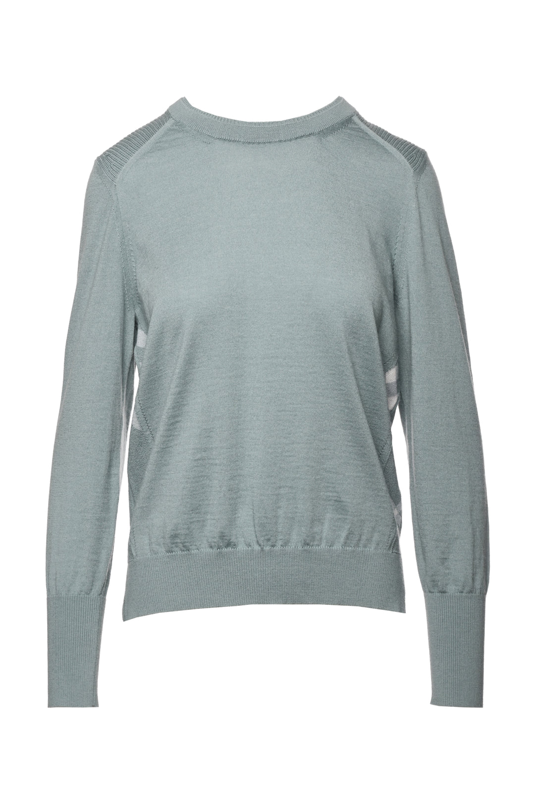 Burberry Size L Side Check Merino Wool Sweater