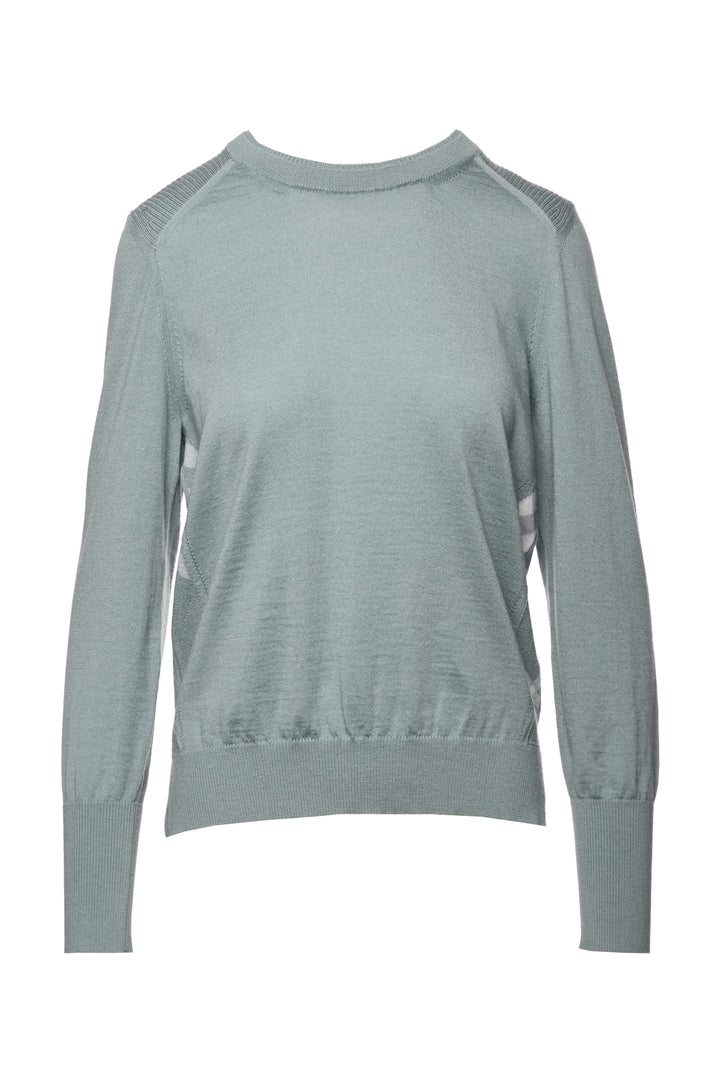 Burberry Size L Side Check Merino Wool Sweater