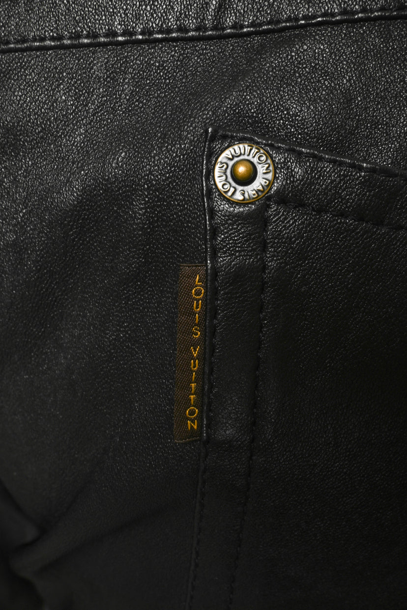 Louis Vuitton Size 38 Skinny Lambskin Leather Pants