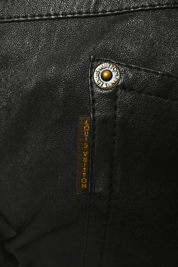 Louis Vuitton Size 38 Skinny Lambskin Leather Pants