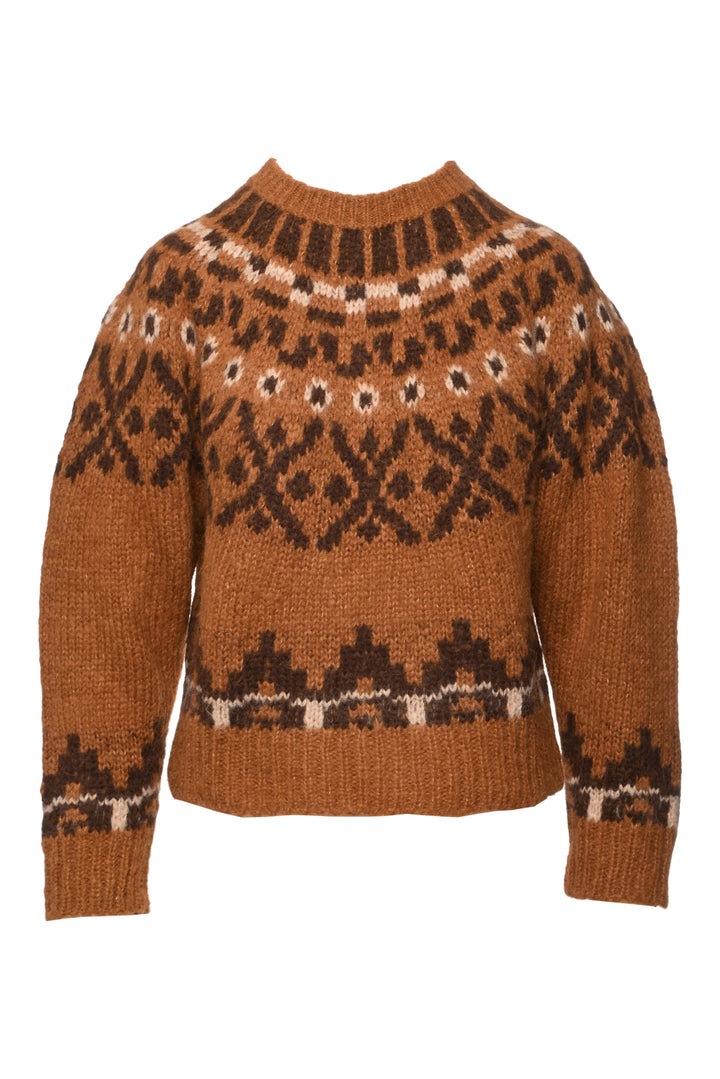 Frame Size M Fair Isle Alpaca-Blend Sweater