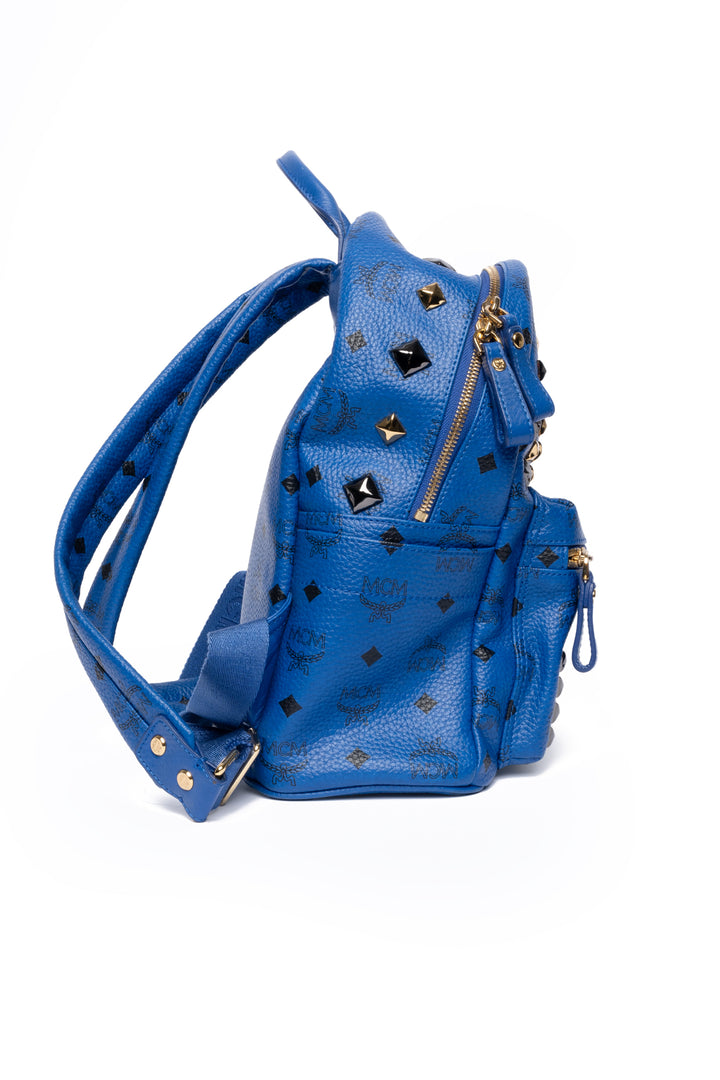 MCM Visetos Studded Stark Small Backpack