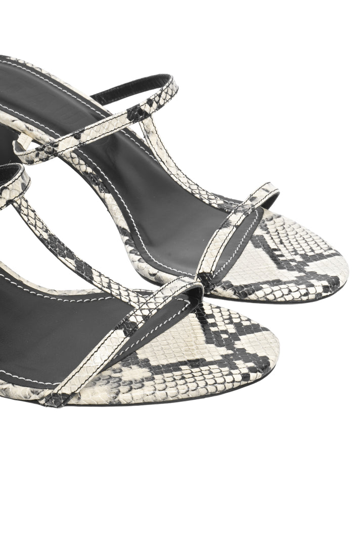 Staud Size 39 Talita Snakeskin-Embossed Leather Mules