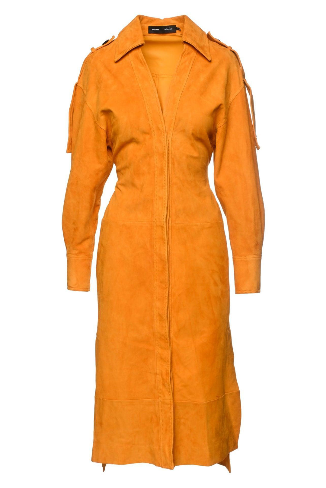 Proenza Schouler Size 0 Suede Midi Shirt Dress