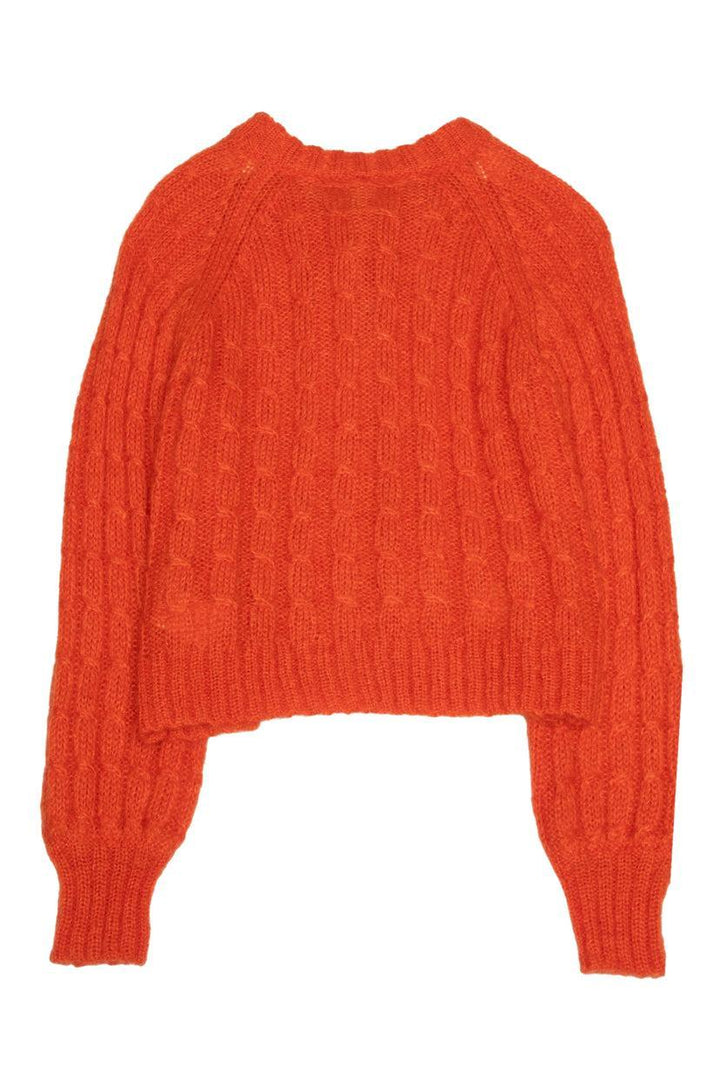 Ganni Size XXS Cableknit Mohair Cardigan