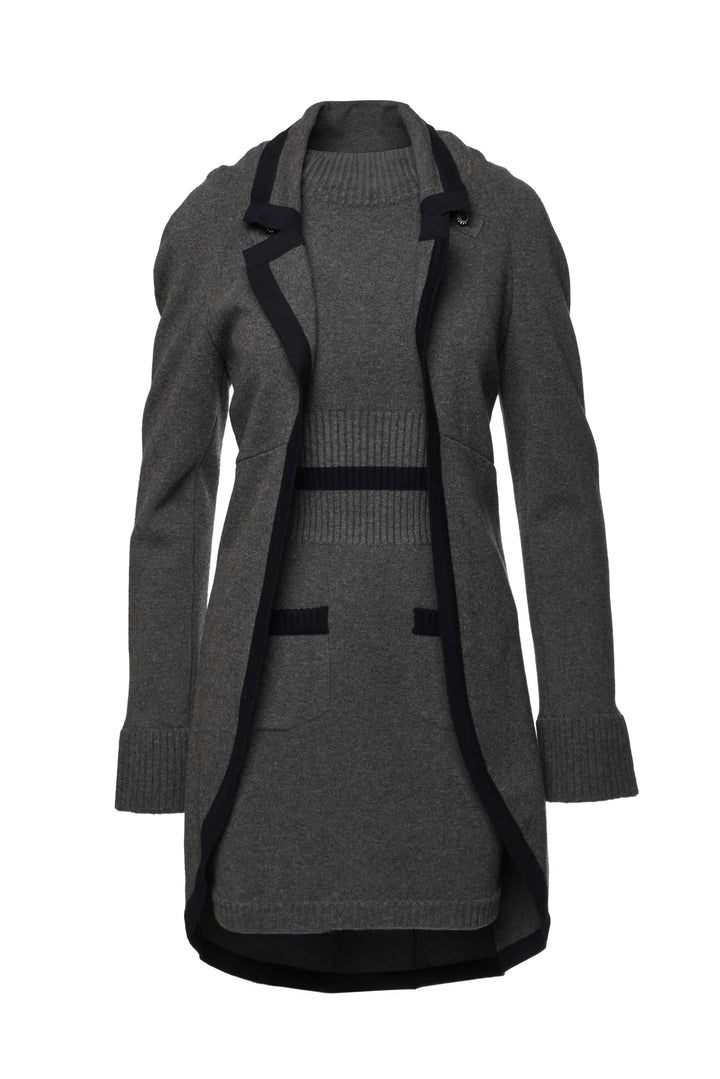 Chanel Size 38 Wool Dress & Cardigan Set