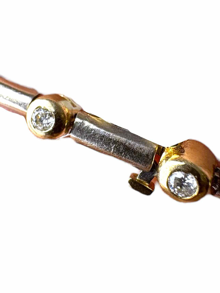 14K white and Yellow Gold Diamond Bracelet