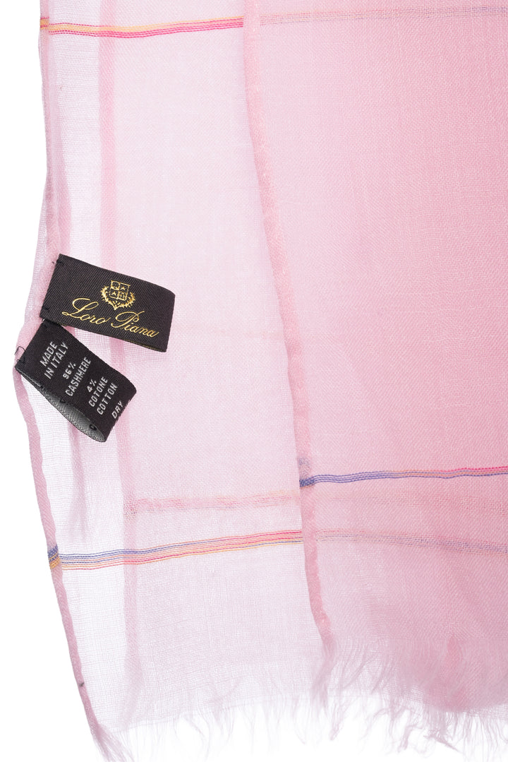 Loro Piana Cashmere & Cotton Striped Scarf