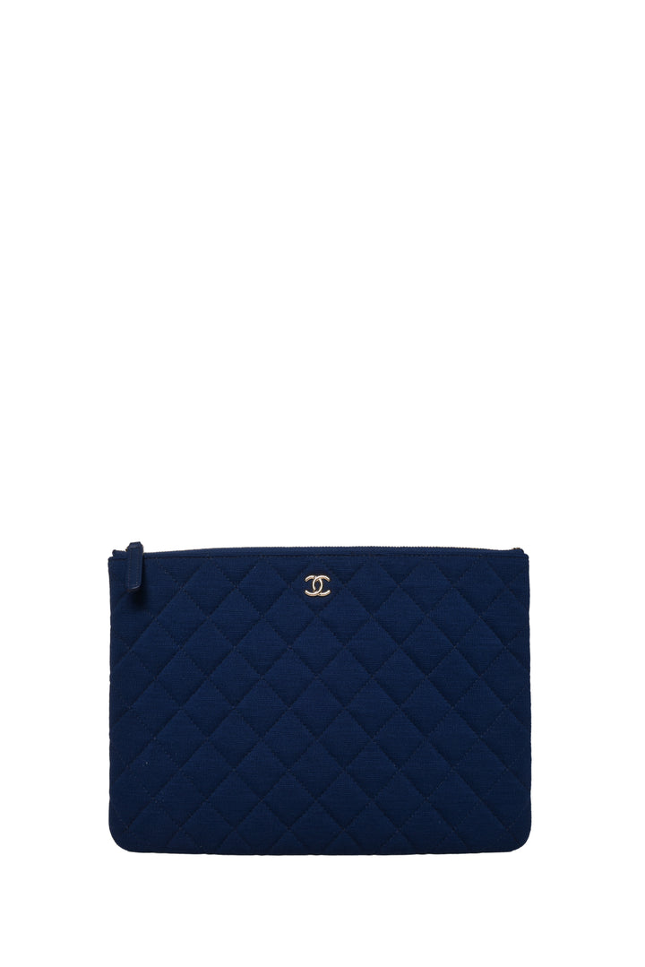 Chanel 2019 Quilted Jersey Medium O Case Clutch