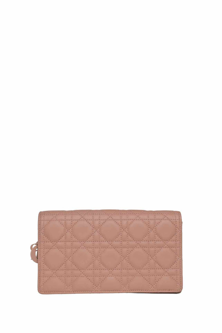 Dior 2021 Ultra Matte Cannage Lady Dior Wallet on Chain