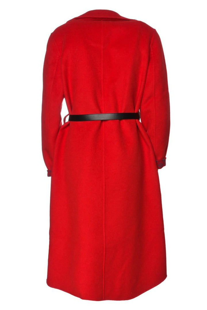 Louis Vuitton Size 36 Wool Monogram Accent Long Wrap Coat