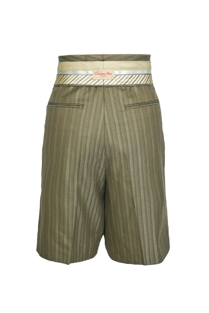 Dior Size 32 Men's Logo Striped Suit Shorts