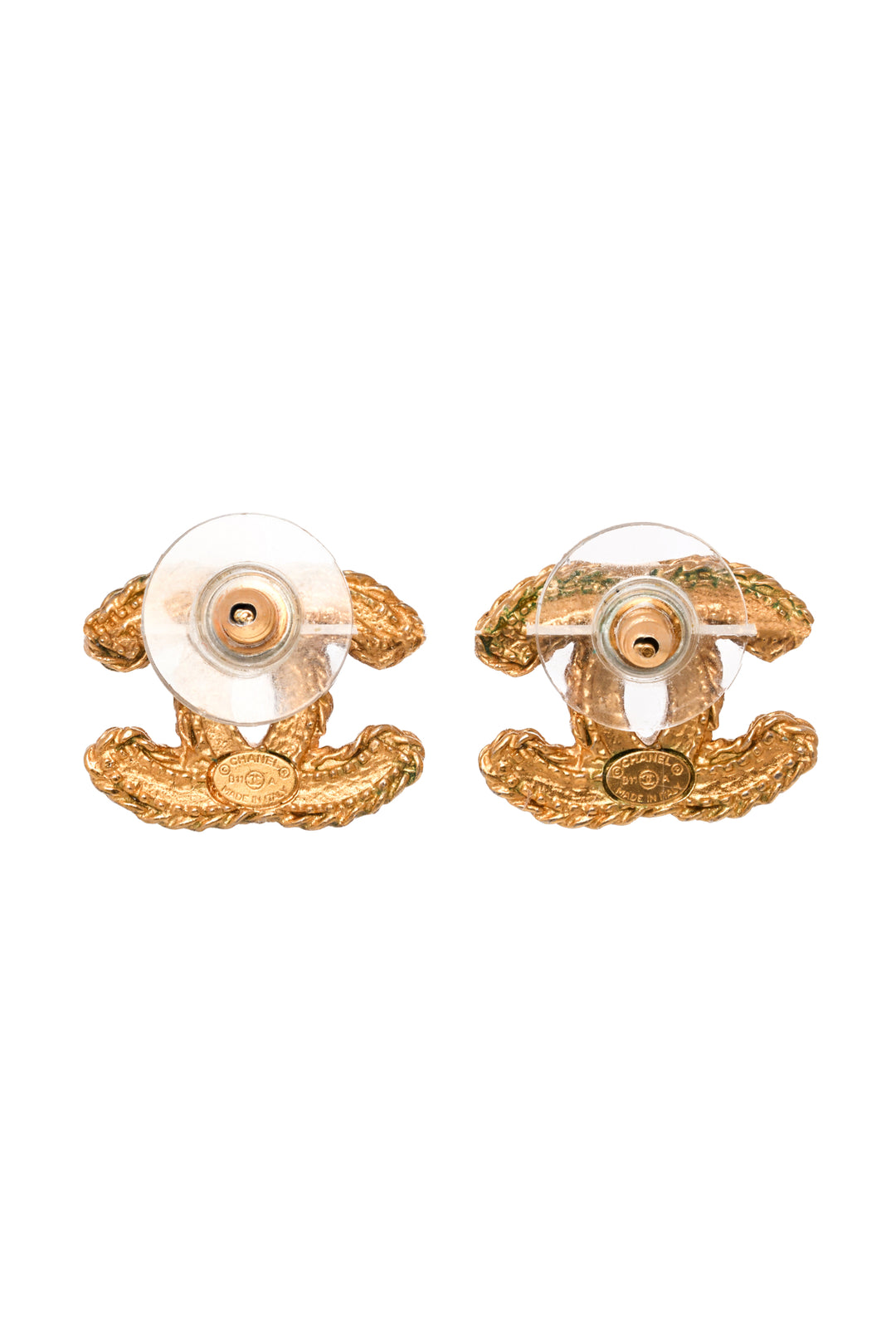 Chanel 2011 CC Logo Stud Earrings