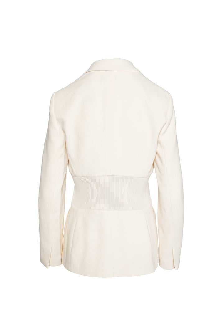 Theory Size 8 Ribbed-Waist Blazer