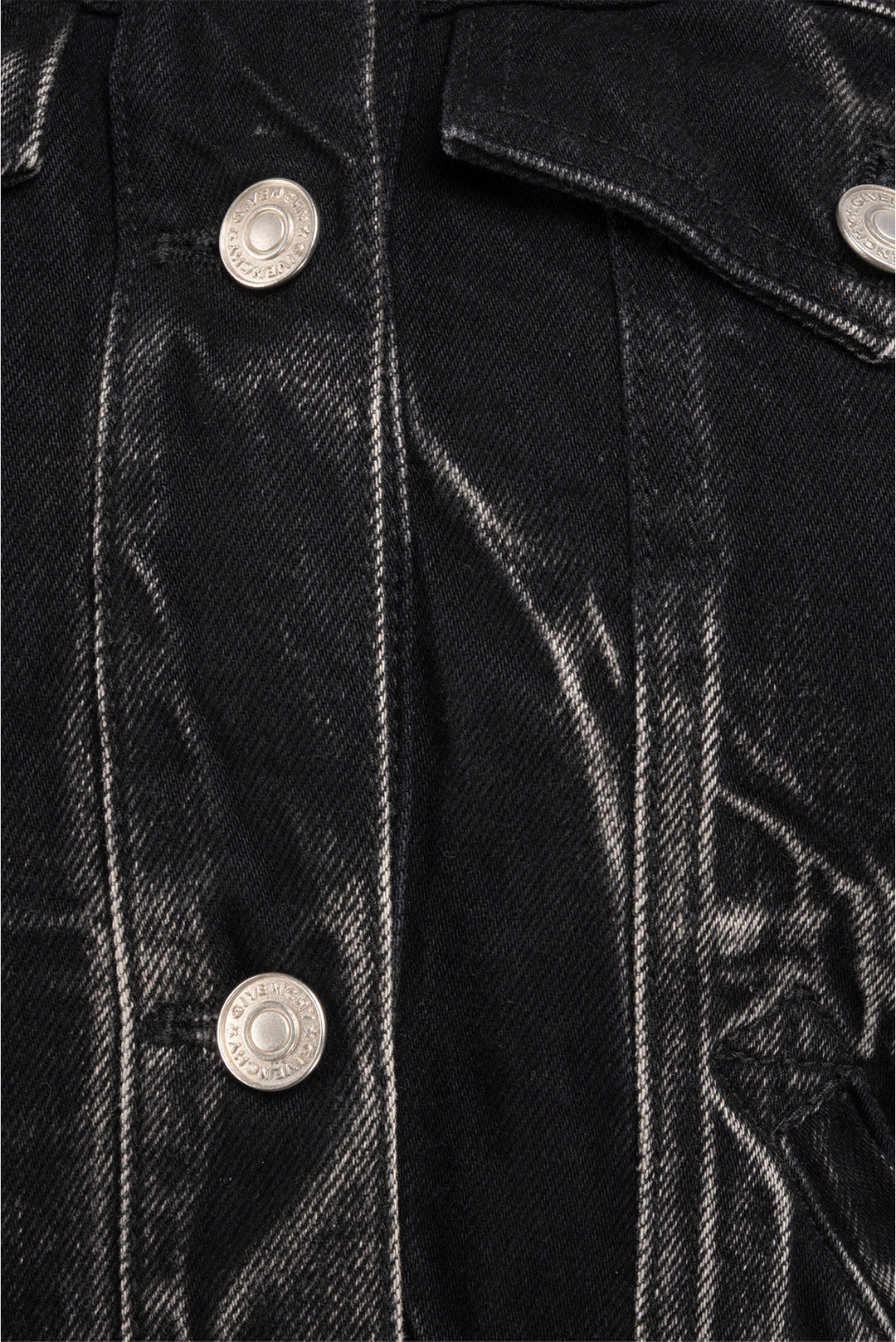 Givenchy Size 36 Logo Grommet Denim Jacket
