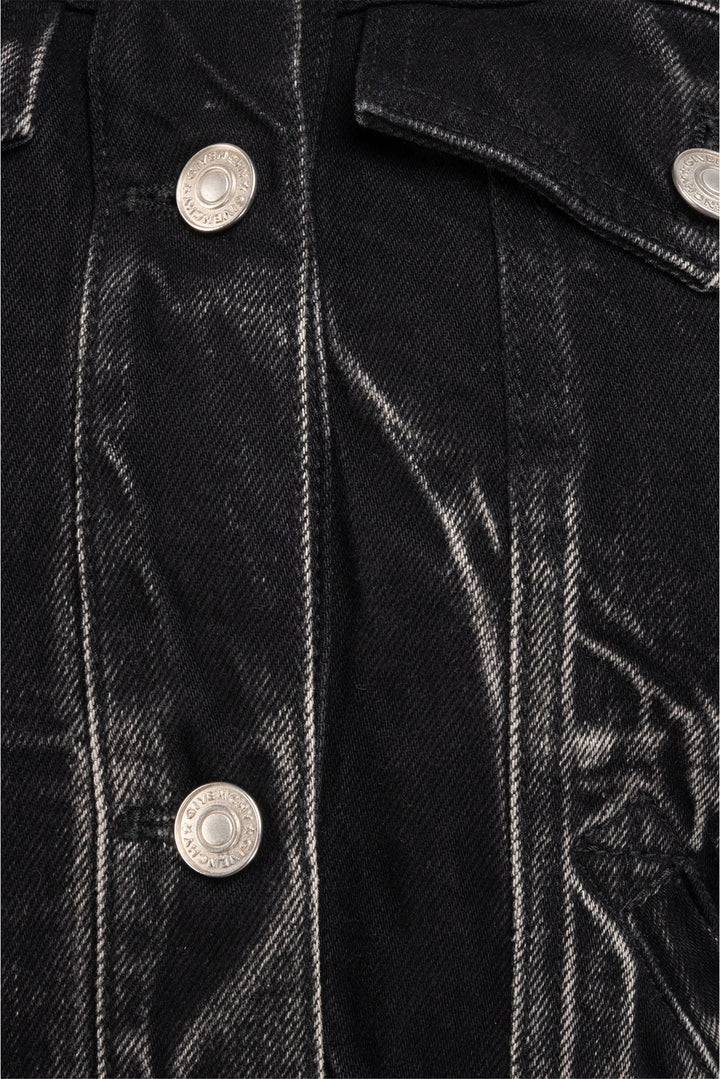 Givenchy Size 36 Logo Grommet Denim Jacket