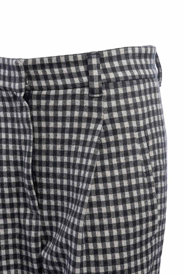 Brunello Cucinelli Checkered Wool Blend Size 4 Pants