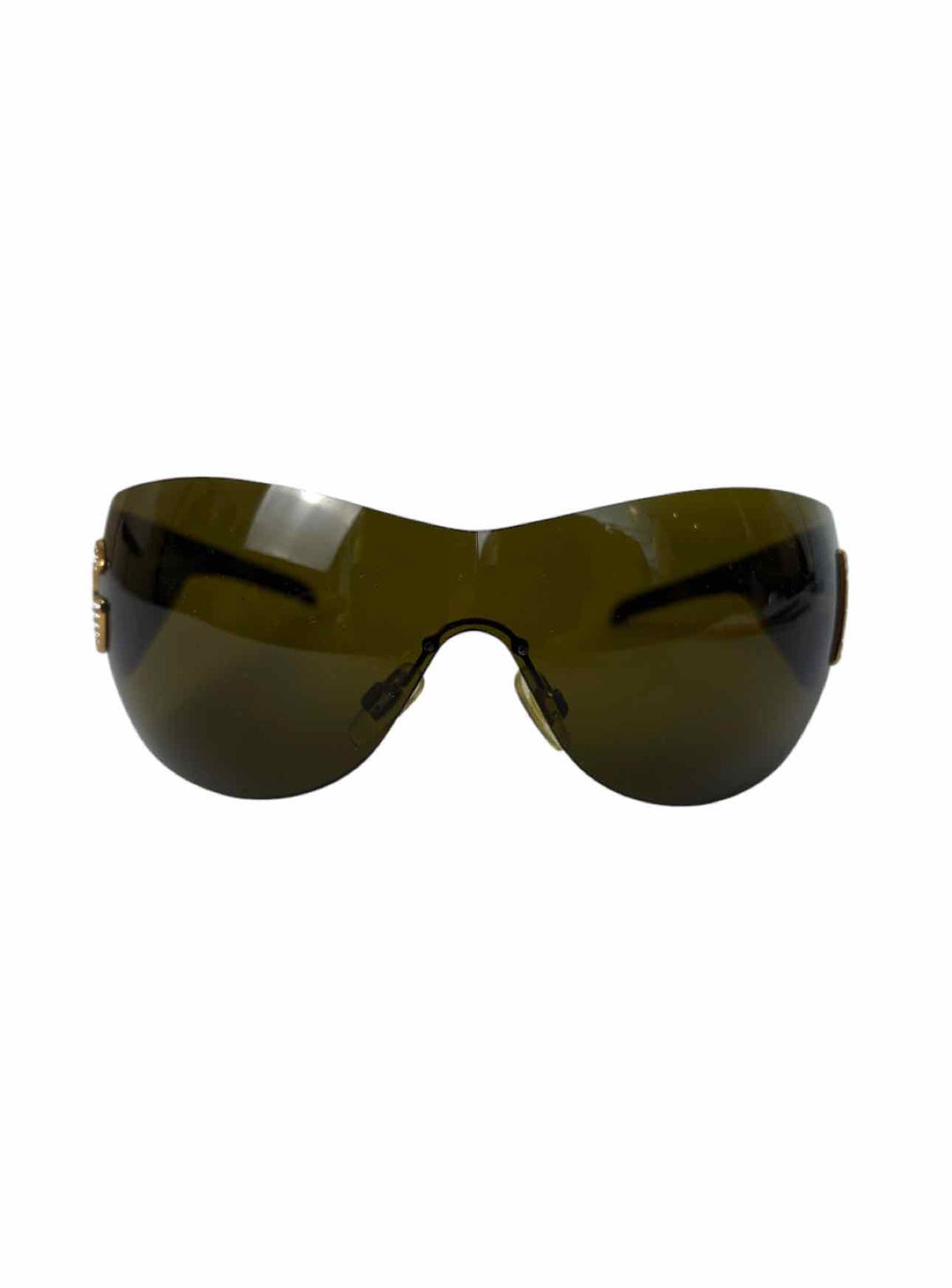 Dolce & Gabbana Crystal Logo Shield Sunglasses Eyewear