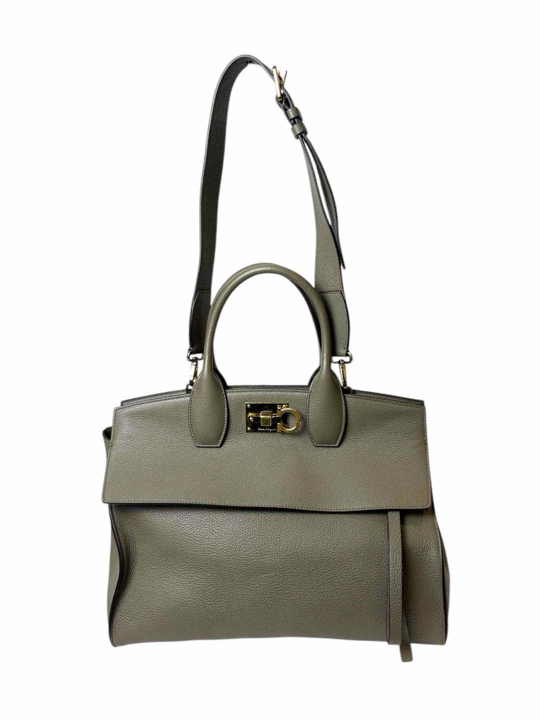 Salvatore Ferragamo Studio Leather Tote Purse