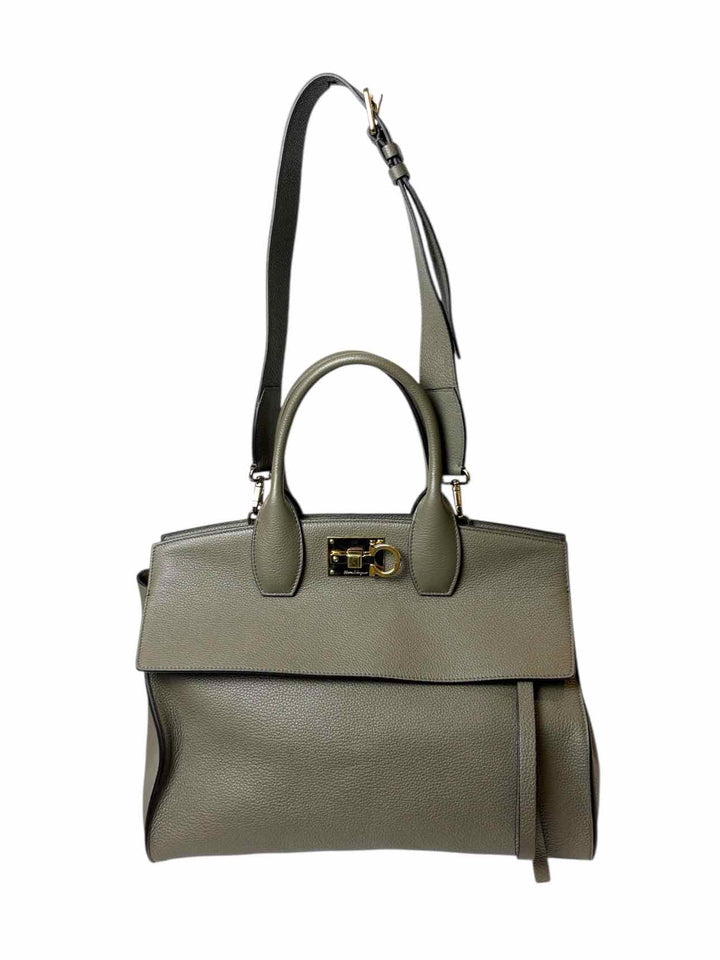 Salvatore Ferragamo Studio Leather Tote Purse
