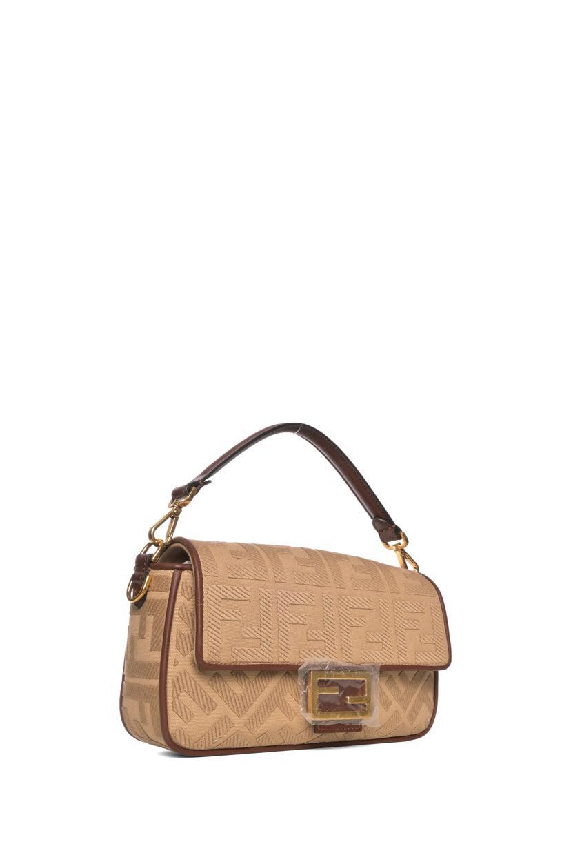 Fendi Sardinian Jacquard Vitello FF Baguette Bag