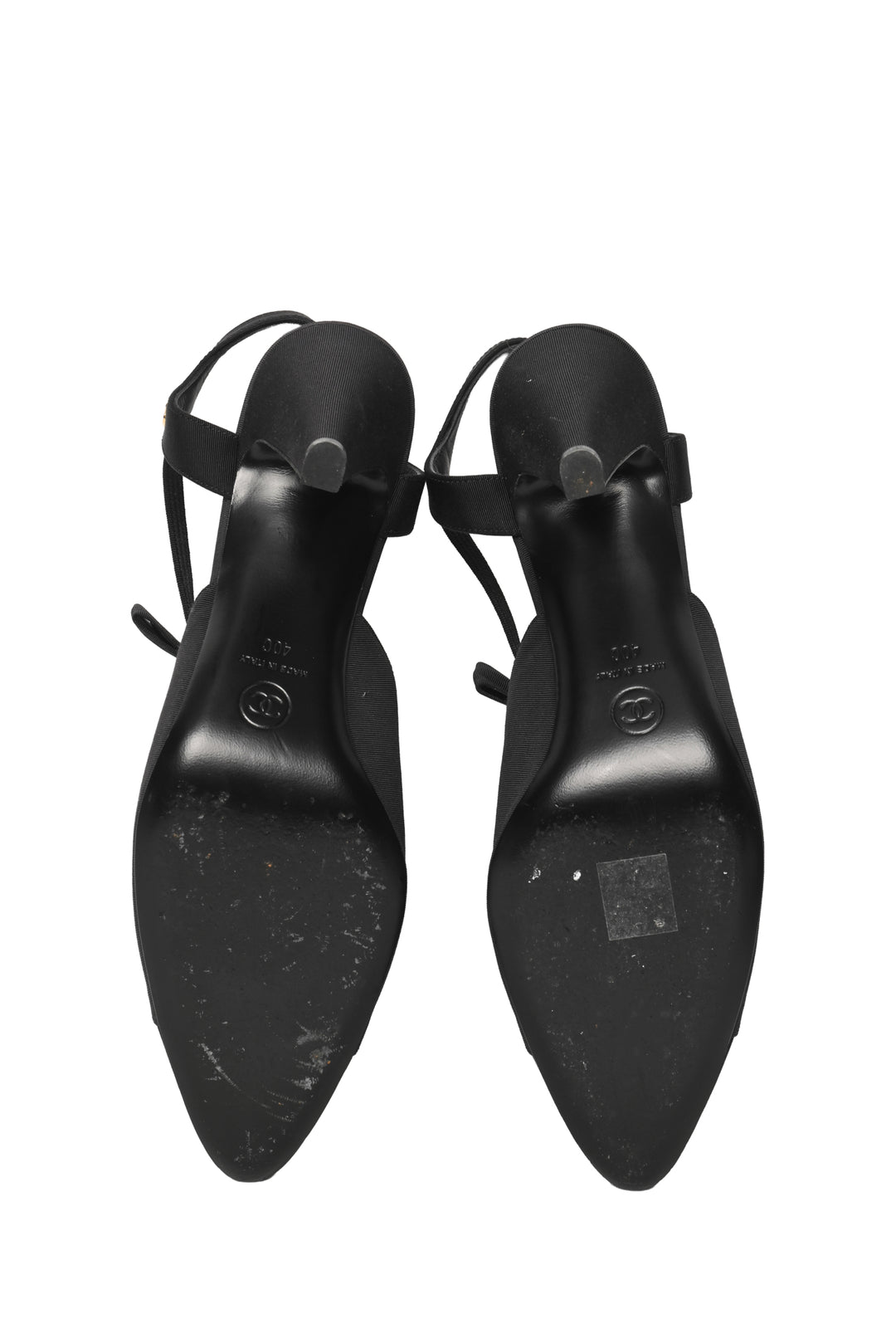 Chanel Size 40 Interlocking CC Logo D'Orsay Pumps