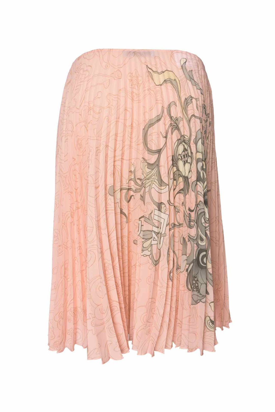 Prada Size 42 2017 Floral Print Pleated Skirt