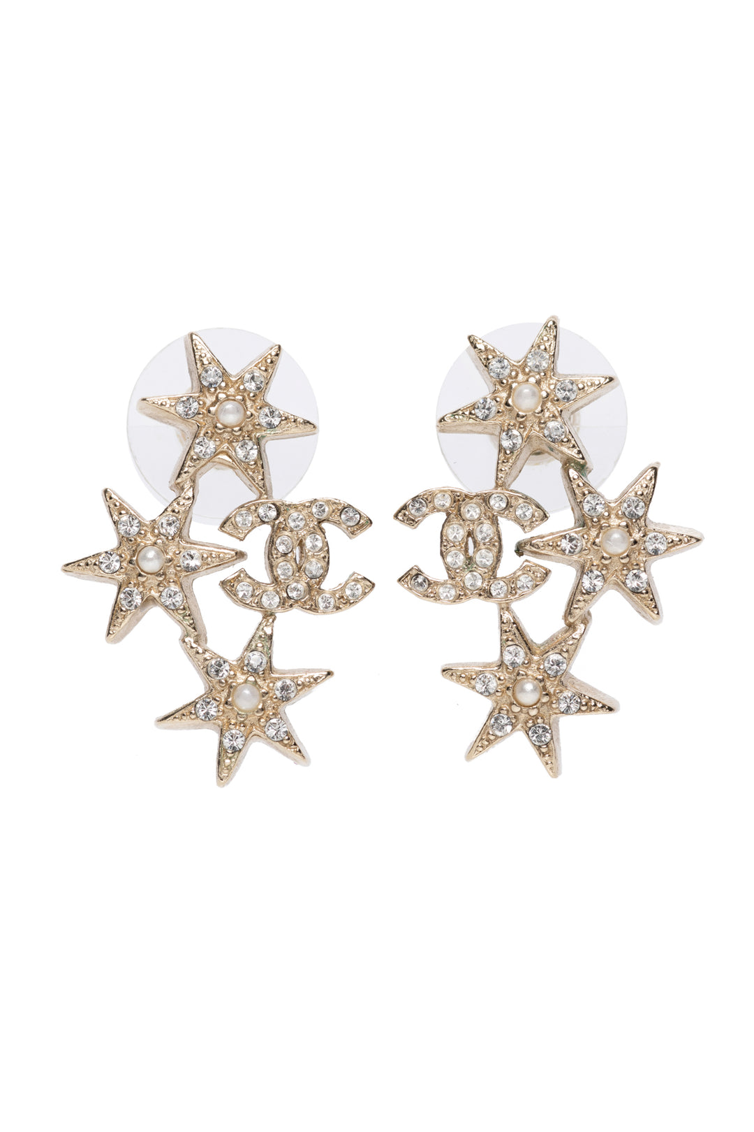 Chanel 2016 Crystal Strass Star Earrings