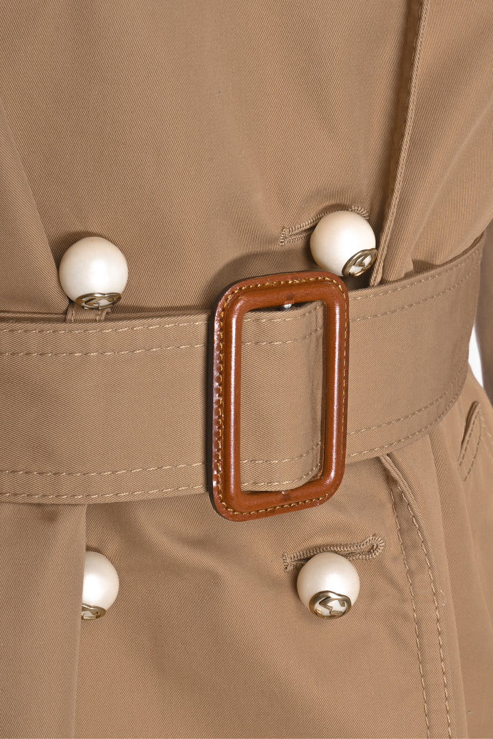 Gucci Size 42 2015 Pearl Button Trench Coat