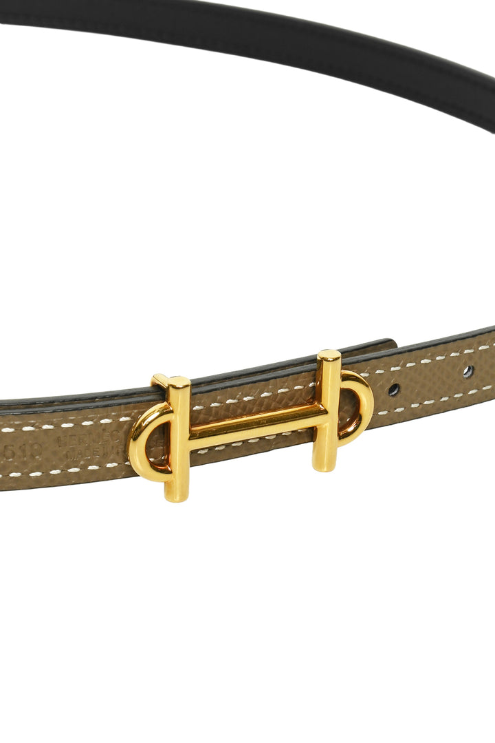 Hermes 2020 Gamma Belt Buckle & Reversible 13mm Swift & Epsom Leather Belt Strap