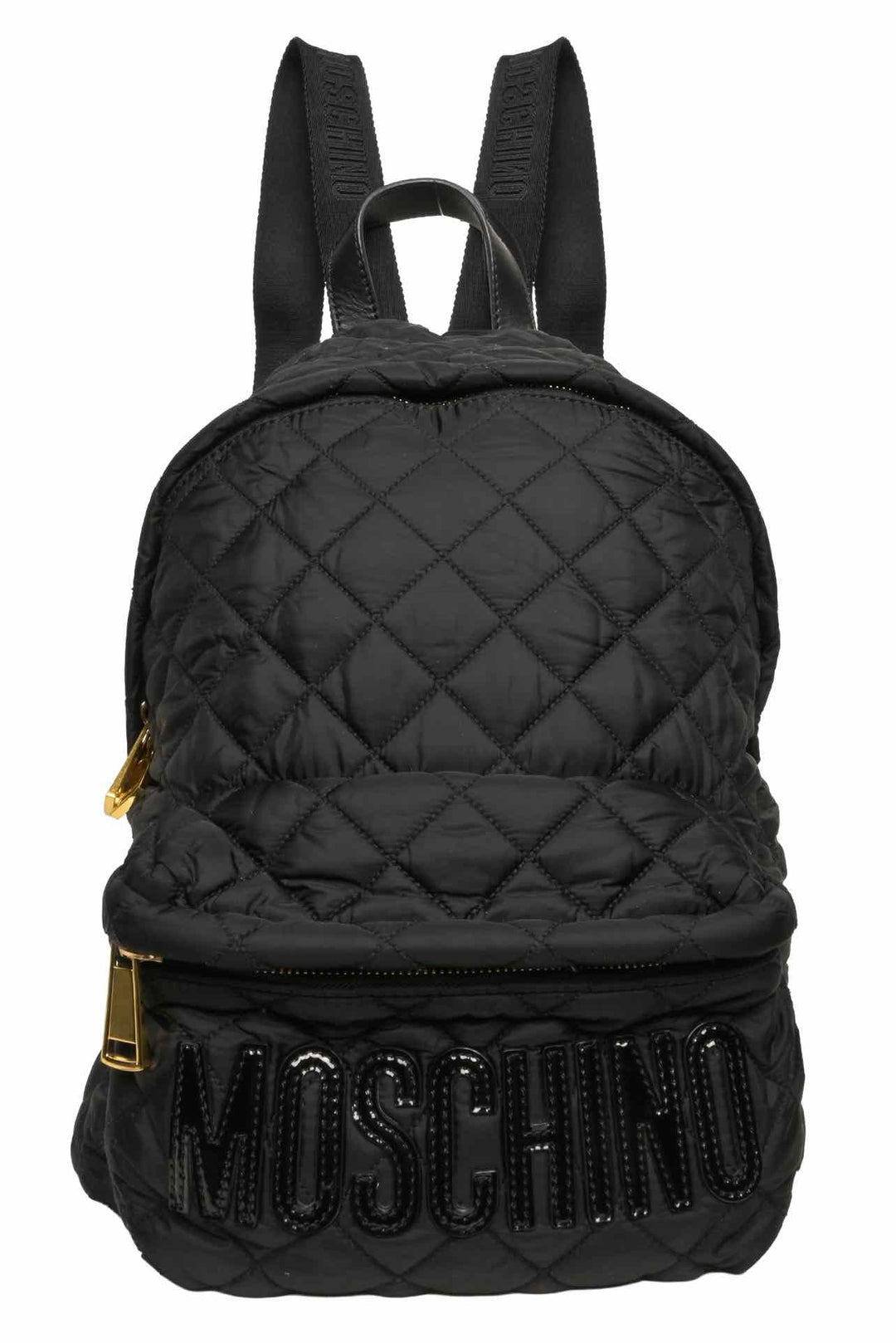 Moschino Quilted Logo Lettering Nylon BackPack