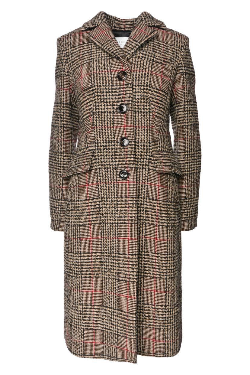 Sandro Size 40 Houndstooth Tweed Coat