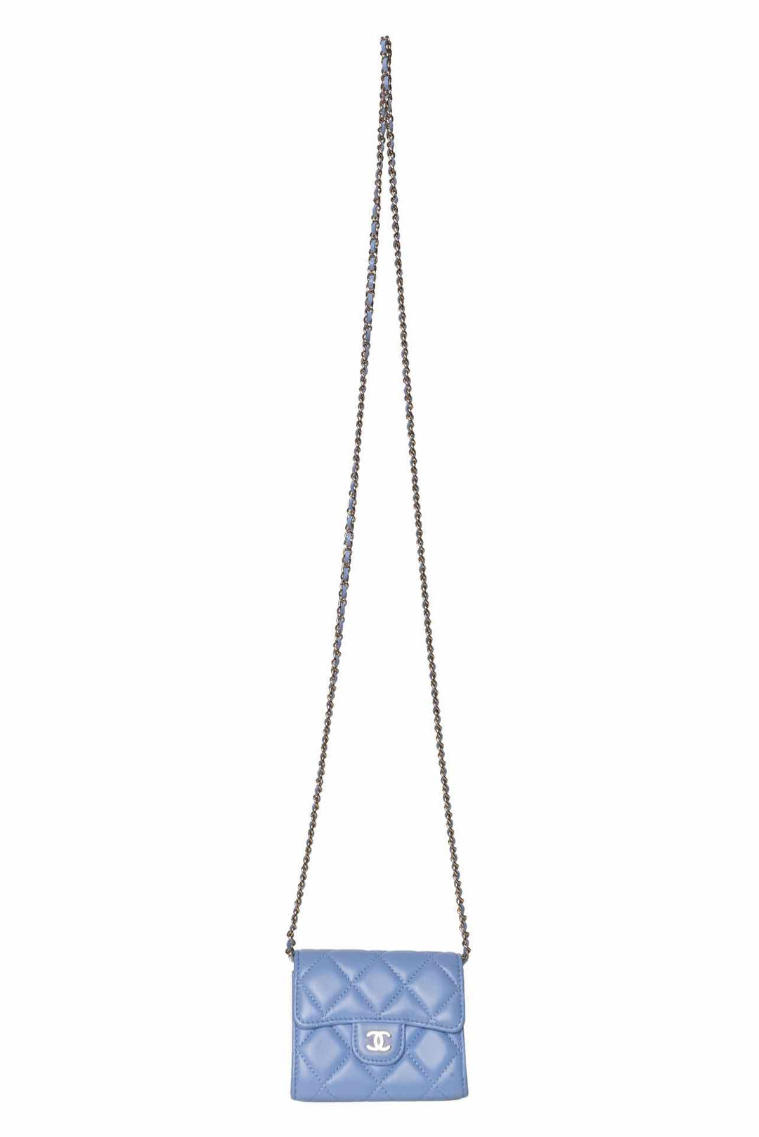 Chanel 2020 Quilted Card Holder on Chain