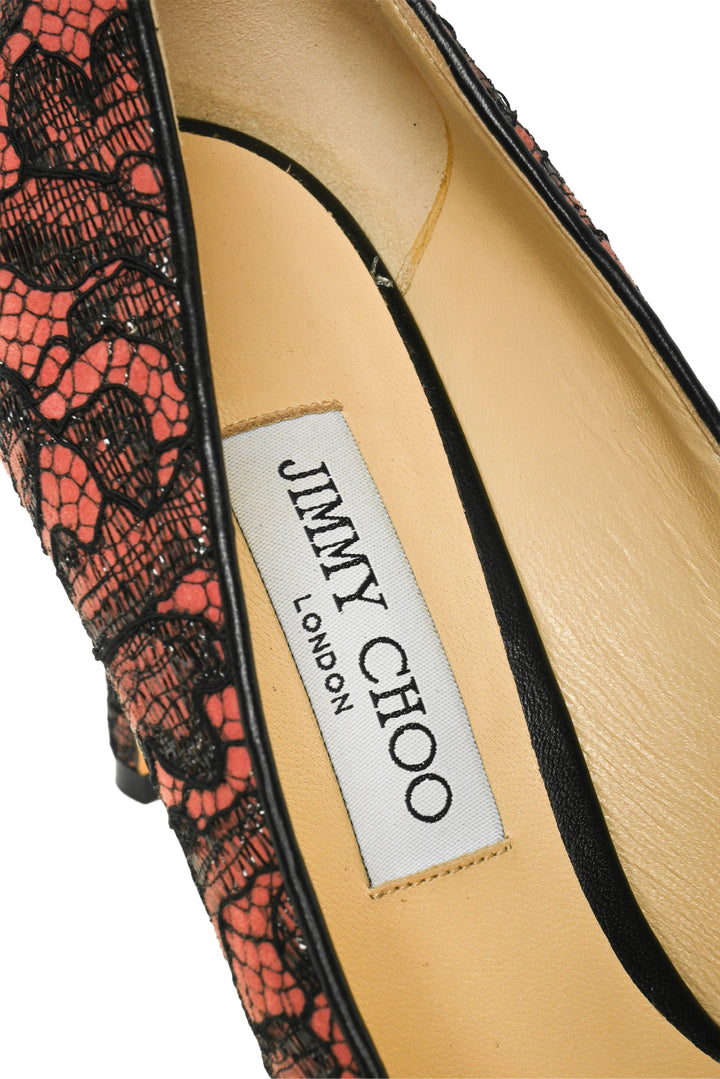 Jimmy Choo Size 40.5 Romy 85 Lace Pumps
