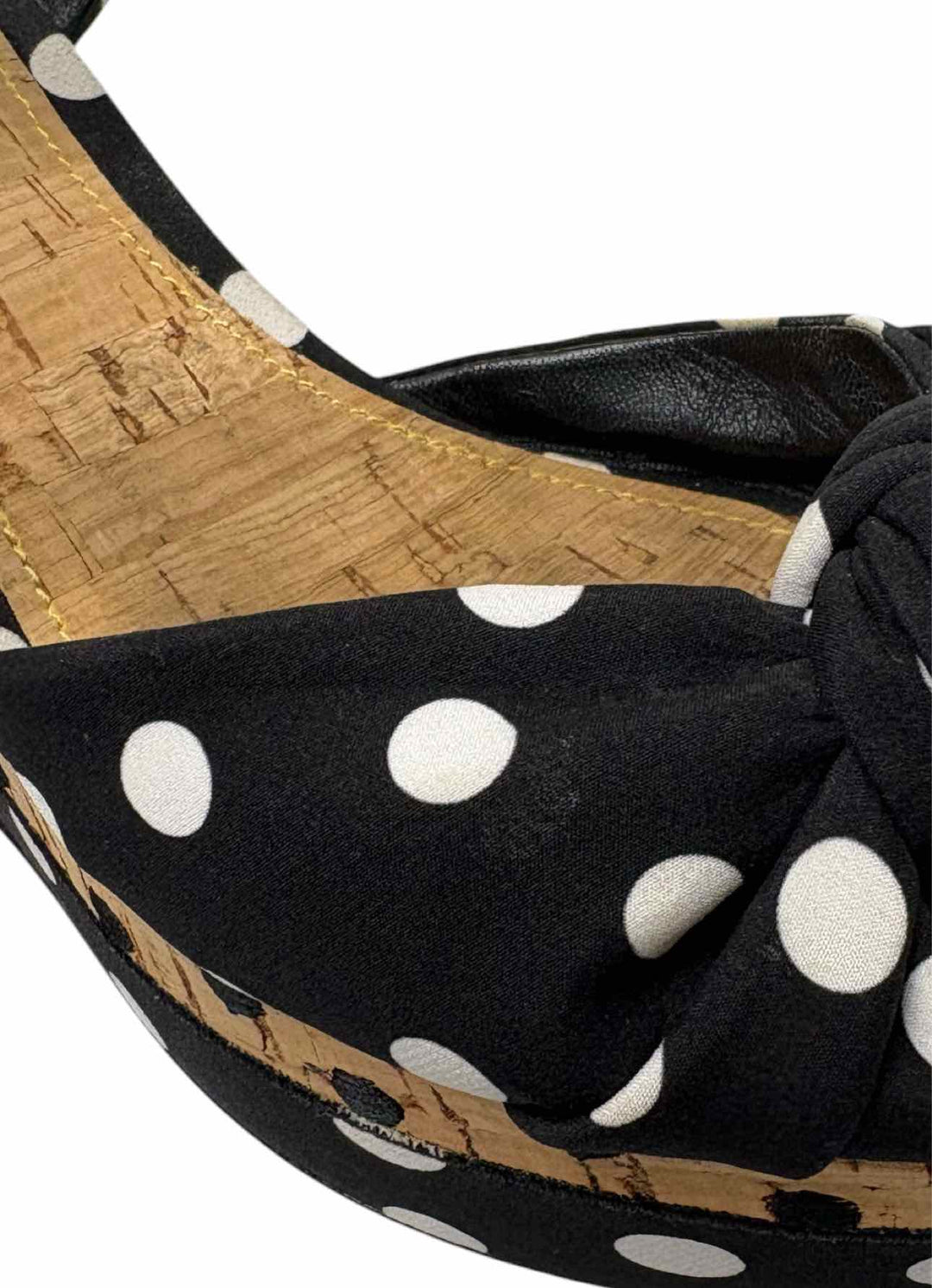 Dolce & Gabbana Size 38.5  Embroidered Cork Wedges