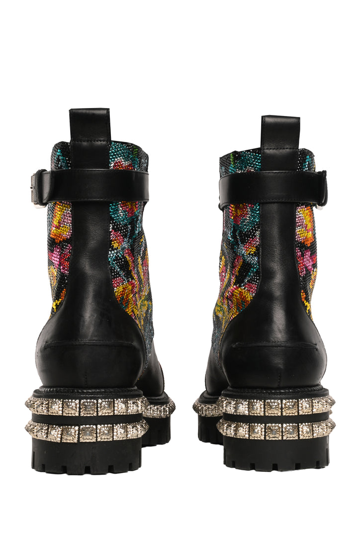 Christian Louboutin Size 39 King Beaded Red Sole Booties