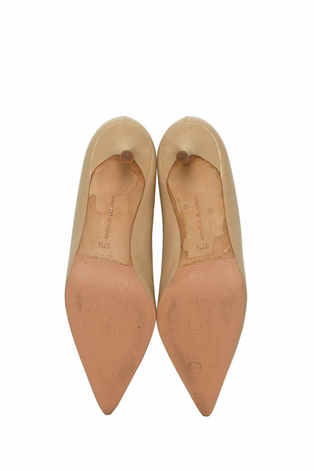 Manolo Blahnik Size 37.5 Leather BB 50 Pumps