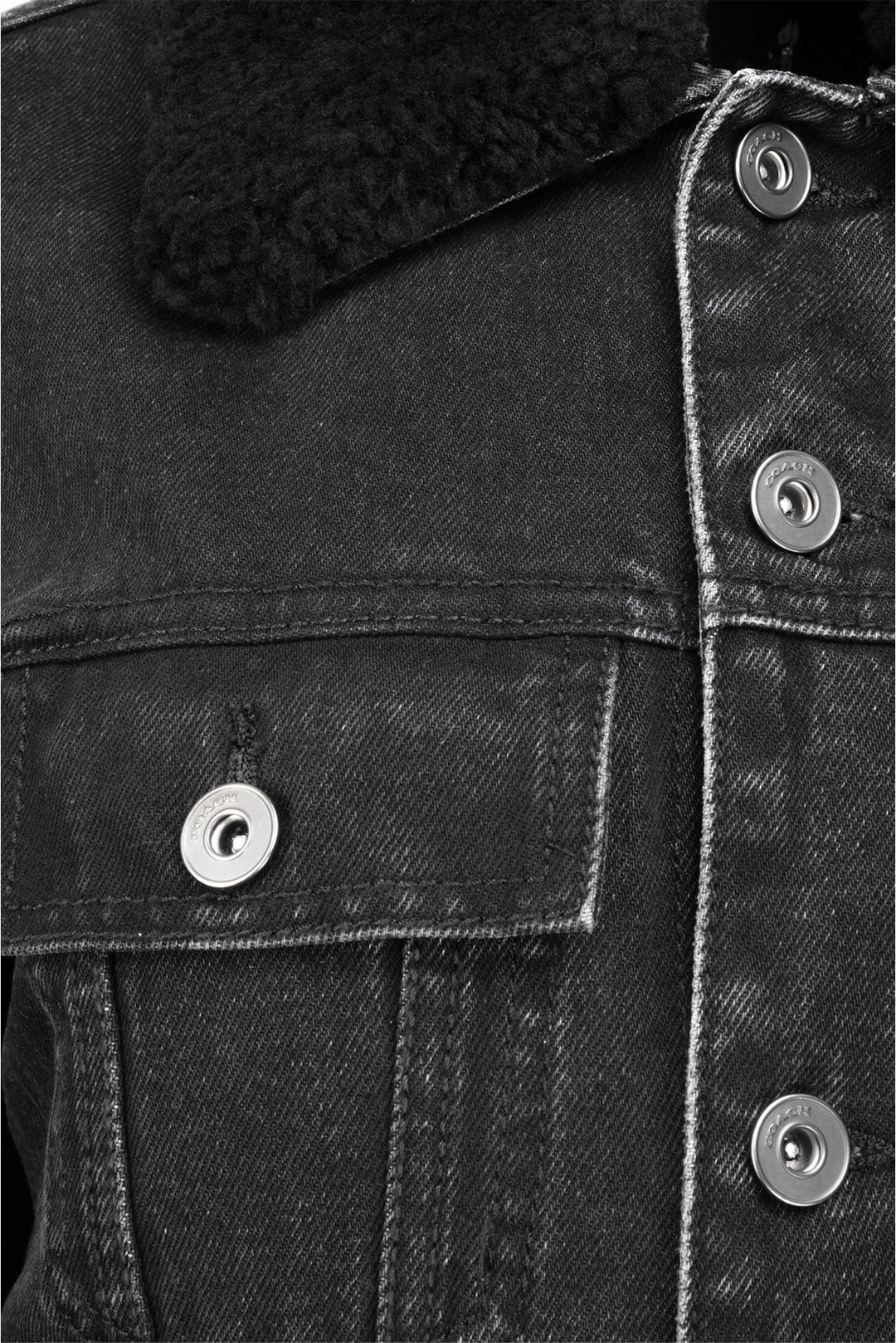 Coach Size XS Men's Sherpa Lined Denim Jacket