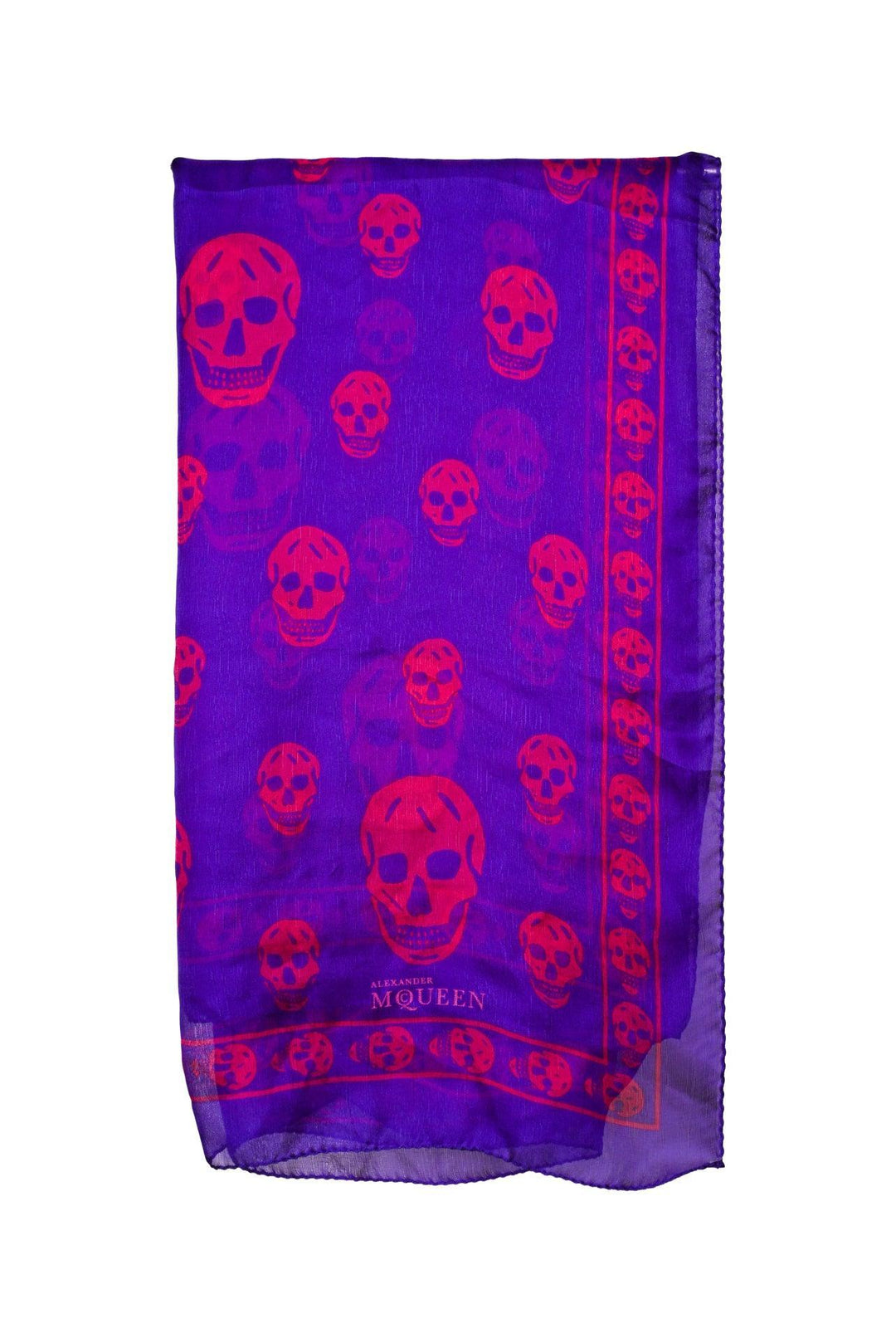 Alexander Mcqueen Classic Silk Skull Scarf