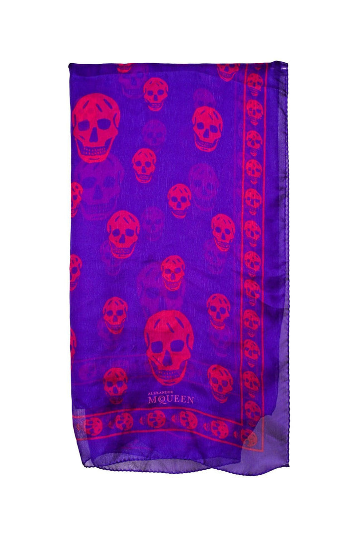 Alexander Mcqueen Classic Silk Skull Scarf