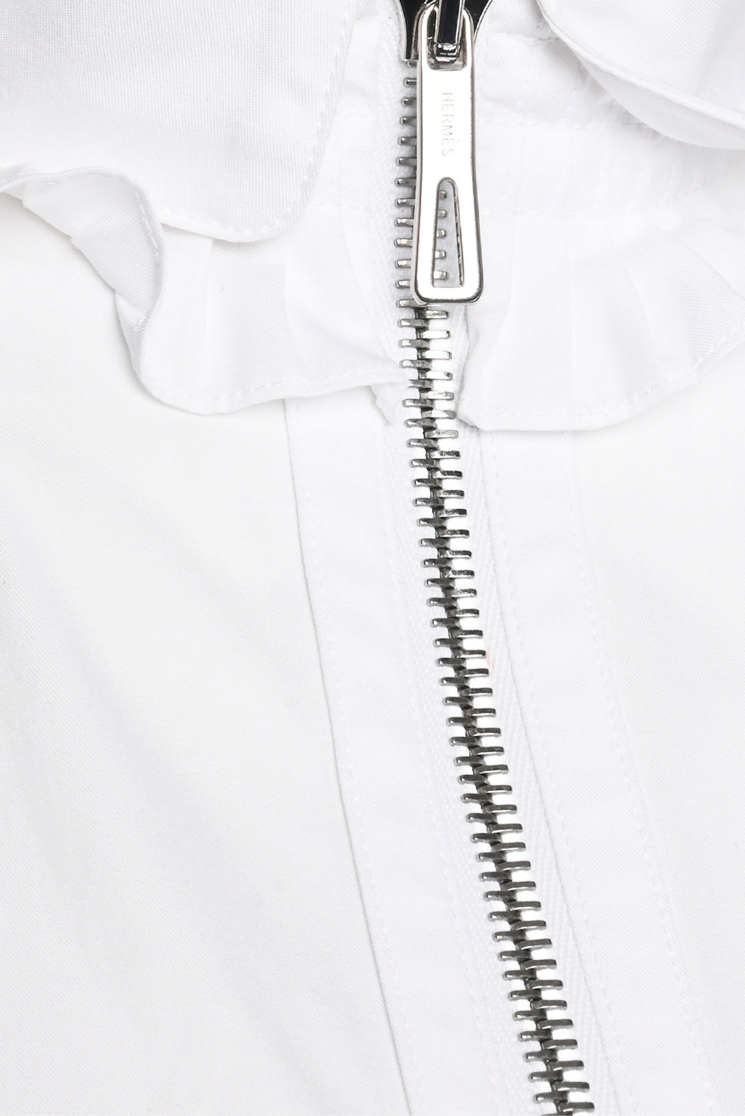 Hermes Size 4 Cotton Zip Cinched Midi Dress