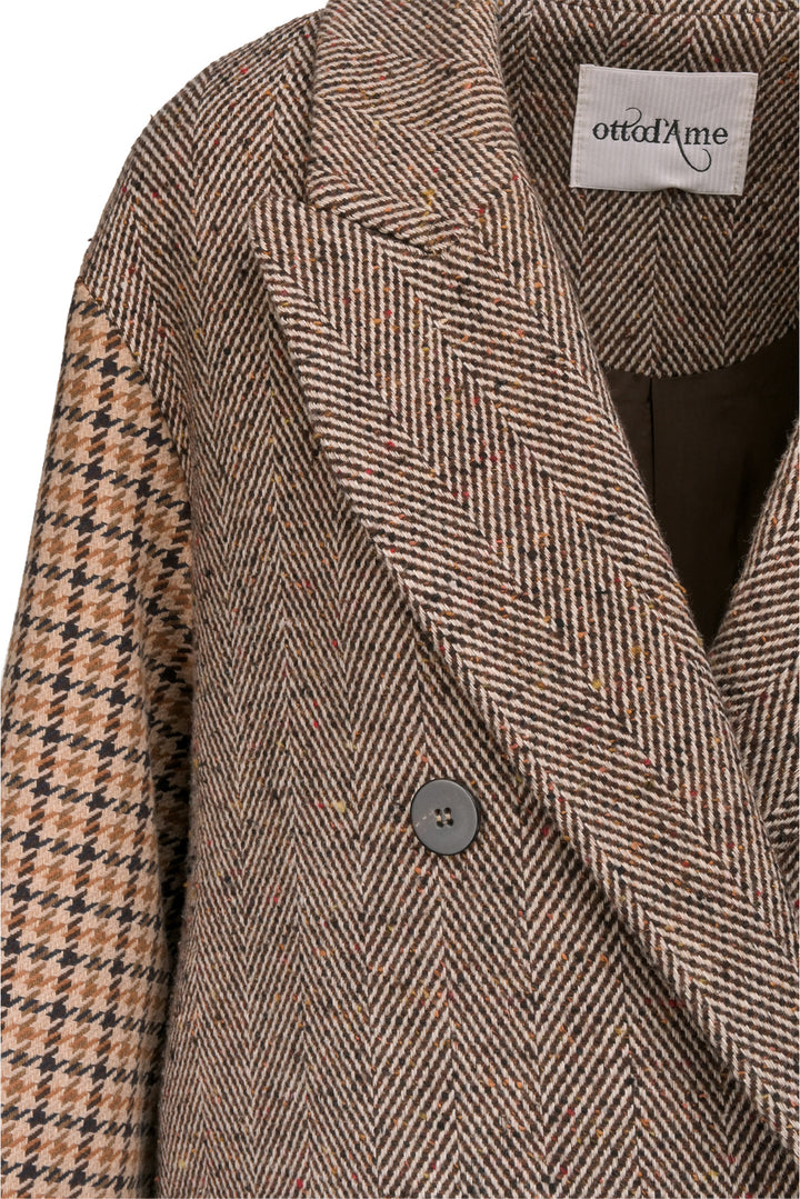 Ottod'Ame Size 8 Tweed Houndstooth Coat